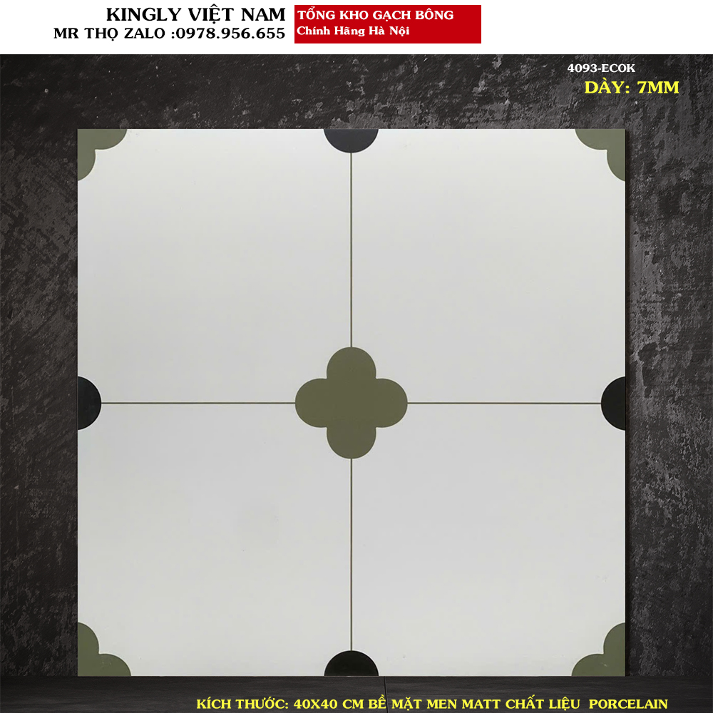 Gạch bông lát nền cổ điển 40x40 4093